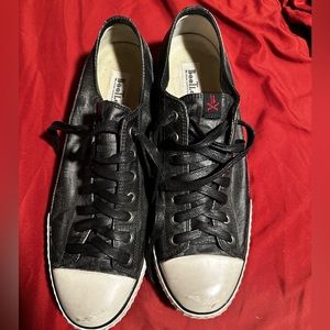 John Varvatos Bootleg black lace up shoes
